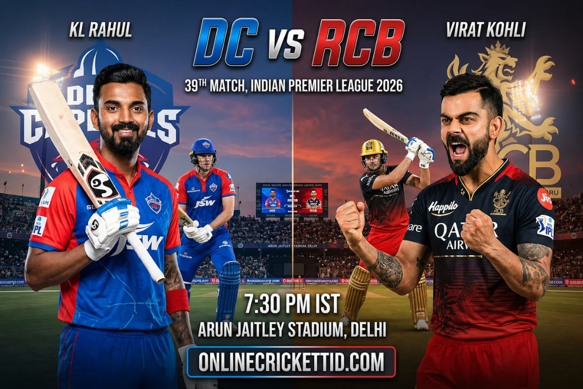 DC vs RCB, 39th Match, Indian Premier League 2026