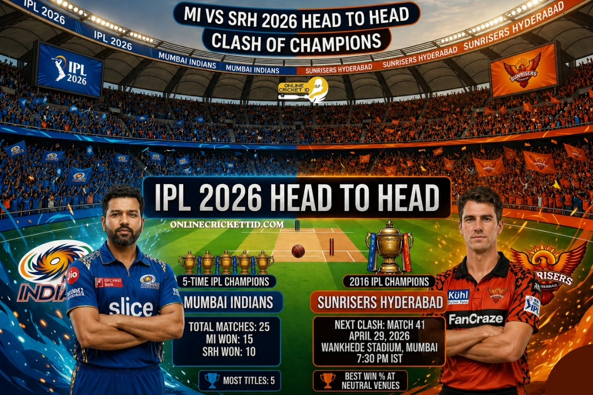 MI VS SRH 2026 Head to Head Clash of Champions
