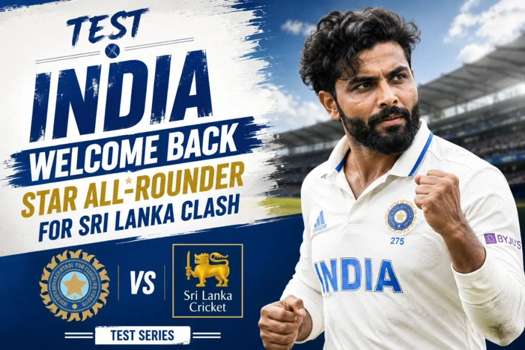 India Welcome Back Star All-Rounder Ravindra Jadeja for Sri Lanka Clash