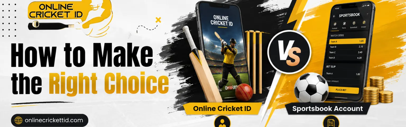How to make the right choice between an Online Cricket ID and a Sportsbook Account